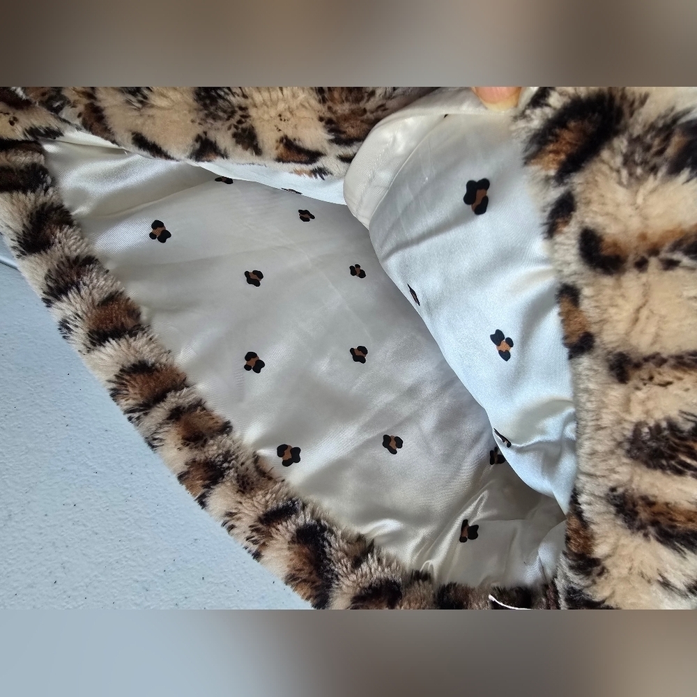 Little me Jacket & coat Leopard print kids Size 18M - Picture 3 of 13